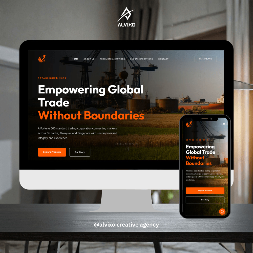 Premium corporate website redesign project by ALVIXO Creative Agency