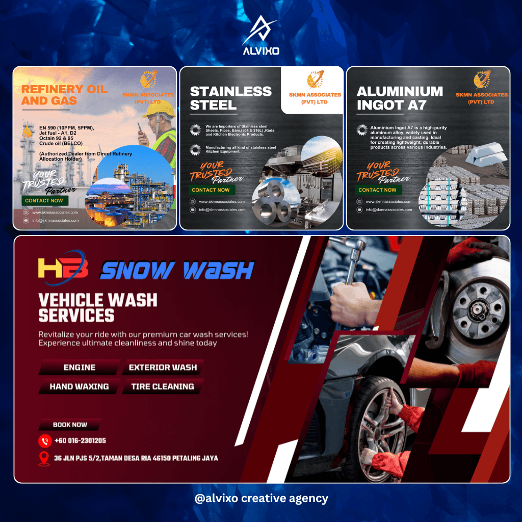 Premium custom poster design and creative visual graphics by ALVIXO Creative Agency